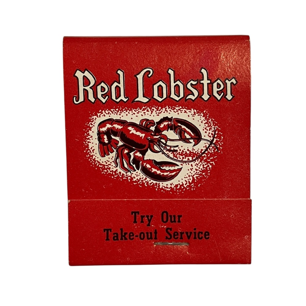 Red Lobster Seafood Restaurant Vintage Matchbook Advertising